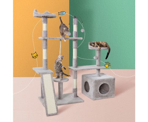 135cm Cat Scratching Post / Tree / Pole - Grey Outlet Footlocker Finishline