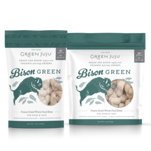 Green Juju Bison Green Whole Food Bites, Freeze Dried Food for Dogs and Cats, 6oz Cheap Brand New Unisex