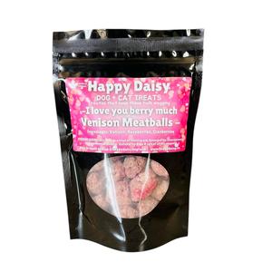 Happy Daisy I Love You Berry Much Venison Meatballs, Dog and Cat Treats Free Shipping Wholesale Pice