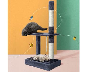 105cm Cat Scratching Post / Tree / Pole - Grey Clearance Newest