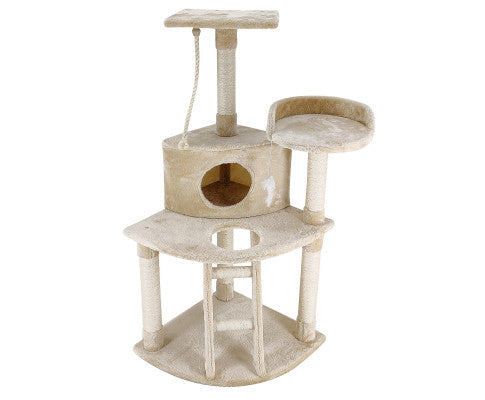 120cm Cat Scratching Post Plush Play - Beige Buy Cheap 2025 Newest