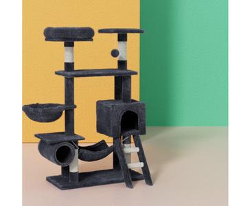 144cm Cat Scratching Wood Condo House - Grey Discount Best Place