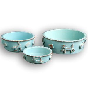 Large Dog Food/Water Bowl - Baby Blue Shop For Sale