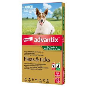 Advantix Green Small Dog (6 Pack) Free Shipping Fast Delivery