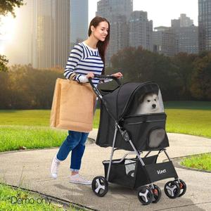4 Wheel Dog & Cat Stroller - Black Cheap Sale Outlet
