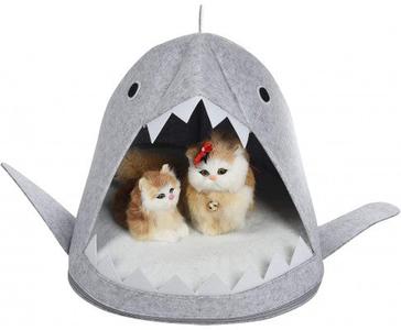45x45x38cm SHARK SHAPE PET CAVE BED FOR CATS AND SMALL DOGS Limited Edition Cheap Pice