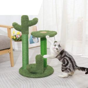 67cm Cat Scratching Post / Tree / Pole - Green Cactus & Flower Outlet Shop Offer