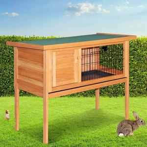70cm Tall Wooden Rabbit & Bunny Hutch with Slide out Tray Online Sale