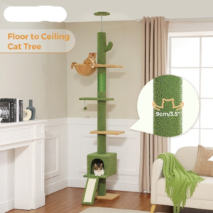210cm - 274cm Adjustable Cat Scratching Tree /Pole /Post Free Shipping Best Pices