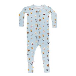 Zip Romper | Light Blue Dogs Free Shipping Finishline