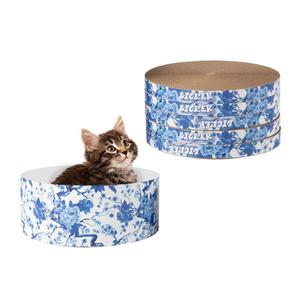 Kate Modern Patterned Cardboard Reversible Cat Scratcher Pad In Box with Catnip Factory Outlet
