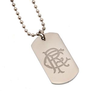 Rangers FC Engraved Dog Tag & Chain Free Shipping Pay With Visa