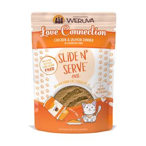 Weruva Slide N’ Serve Love Connection Chicken & Salmon Dinner in a Hydrating Purée Wet Cat Food Pictures For Sale