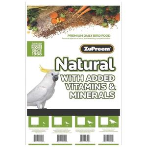 ZUPREEM NATURAL WITH ADDED VITAMINS & MINERALS LG PARROT Shipping Discount Authentic