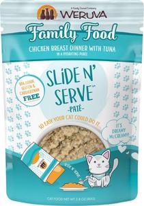Weruva Slide N' Serve Grain Free Family Food Chicken Breast Dinner with Tuna Wet Cat Food Pouch Discount Professional