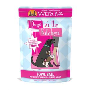Weruva Dogs in the Kitchen Fowl Ball with Chicken & Turkey Au Jus Dog Food Pouch Pay With Visa Sale Online