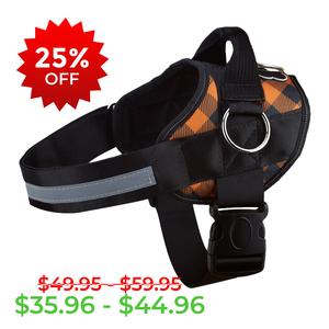 Orange Plaid Joyride Basic Essential Dog Harness 1.0 Cheap Genuine