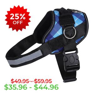 Blue Plaid Joyride Basic Essential Dog Harness 1.0 Free Shipping Factory Outlet