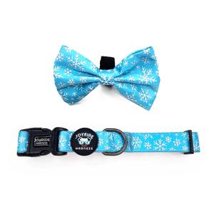 Blue Snowflake Collar (   free removable bowtie ) Clearance New Arrival
