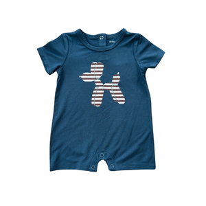 Short Sleeve Romper- Americana Balloon Dog Free Shipping Limited Edition