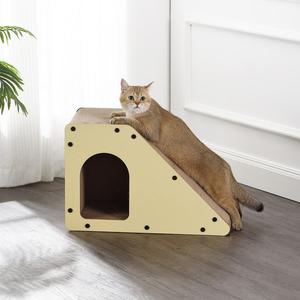 Kento Minimalist Cardboard Angled Cat Cave Scratcher with Catnip Original Cheap Online