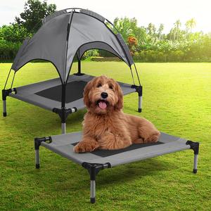 Trampoline Dog Bed with Canopy - Grey Sale Visit