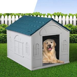WEATHERPROOF OUTDOOR DOG KENNEL - GREY/BLUE Discount Big Sale