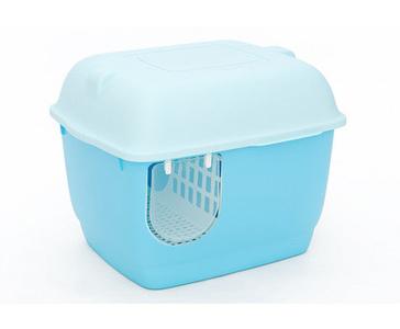 XL Portable Hooded Cat Litter Box  with Handle and Scoop - Blue Cheap Pice Cost