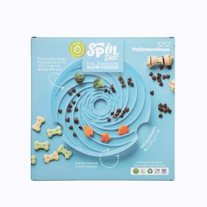SPIN Interactive 2-in-1 Slow Feeder Lick Pad & Frisbee for Dogs - Blue Hot Sale