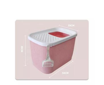 XXL Top Entry Cat Litter Box Kitty Tray - Pink Official Site For Sale