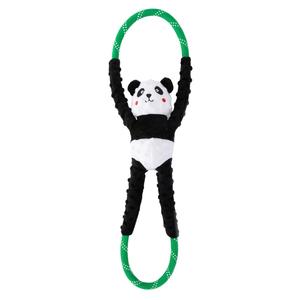 Zippy Paws RopeTugz Squeaker Dog Toy with Rope - Panda 2025 New Sale Online