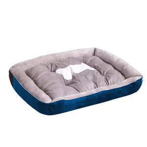 PET BED MATTRESS WITH BONE - NAVY For Cheap