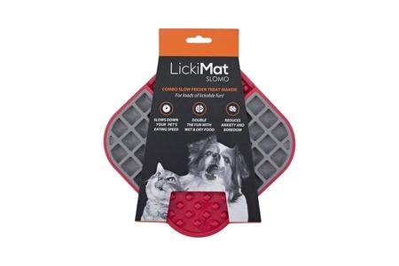 LickiMat Slomo Double Slow Feeder Bowl - Red Buy Cheap New