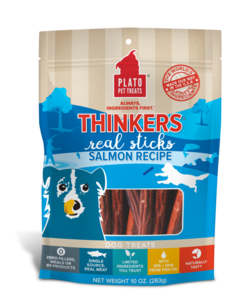 Plato Thinkers Salmon Meat Stick Dog Treats Clearance Low Pice