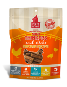 Plato Mini Thinkers Chicken Meat Stick Dog Treats Online Sale