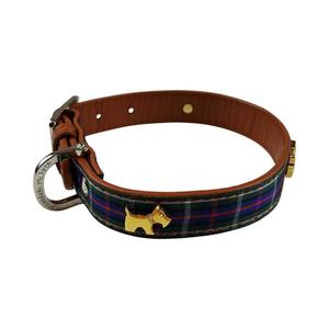 HIGHLAND BLUE TARTAN DOG COLLAR Cheap With Paypal