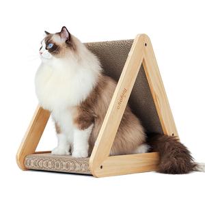 Hideout Wooden Cat Scratching Post with Replaceable Cardboard Inserts Cheap With Paypal