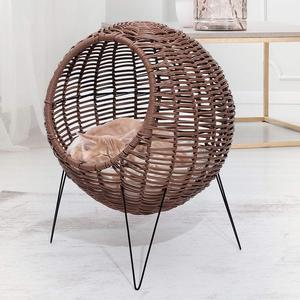 DOG & CAT WICKER BASKET BED - BROWN Popular Sale Online
