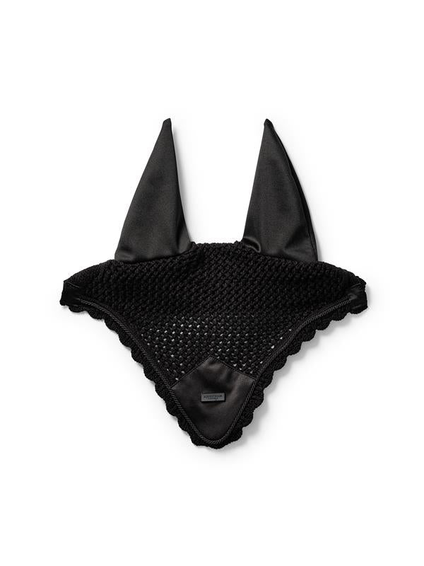 Ear Bonnet Plain Black Free Shipping View