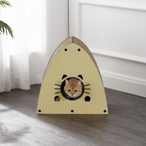 Koko Modern Cardboard Triangle Cat Cave Scratcher with Catnip Find Great Cheap Online