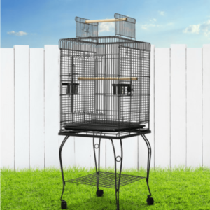 Large Bird Cage with Perch - Black Online For Sale