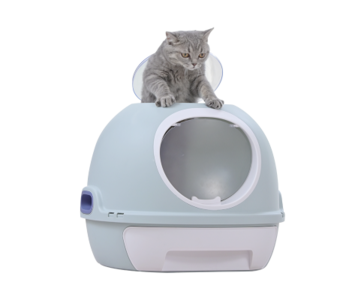 Hooded Cat Litter Box With Drawer & Scoop - Blue Free Shipping Best Pices