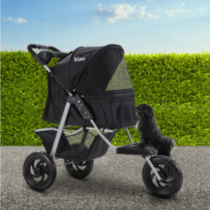 LARGE FOLDABLE PET STROLLER/ CARRIER PRAM - BLACK Shop For Cheap Pice