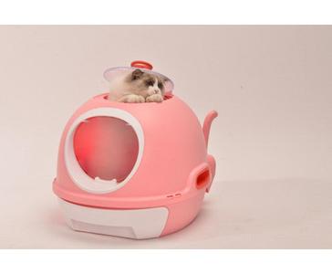 Hooded Cat Litter Box With Drawer & Scoop - Pink Outlet Recommend