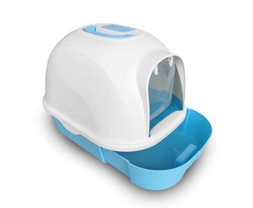 Large Hooded Cat Litter Box With Drawer and Scoop - Blue Cheap Sale New Arrival