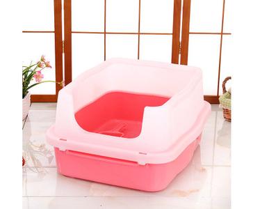 Large High Wall Cat Litter Tray With Scoop - Pink Clearance High Quality