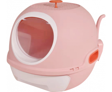 Hooded Cat Litter Box With Drawer & Scoop - Pink Discount Big Discount