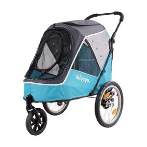 Ibiyaya Happy Pet Trailer / Jogger with Bicycle Attachment 2.0 - Blue Manchester Great Sale Cheap Online