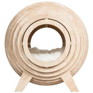 Strato Wooden Sphere Cat Bed Cave On Hot Sale