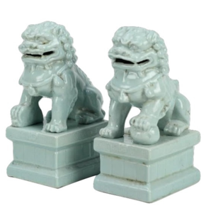 Mini Pale Blue Foo Dogs Outlet Manchester